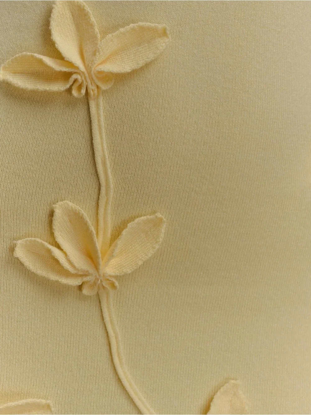 Meshki Yellow Floral Appliqué Midi Dress - Picture 6 of 6
